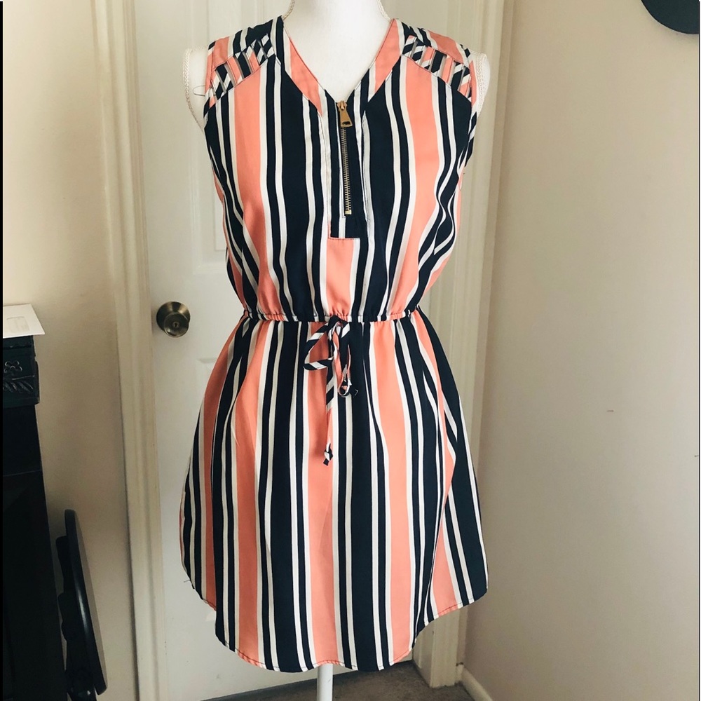 J For Justify Multicolored Striped Dress